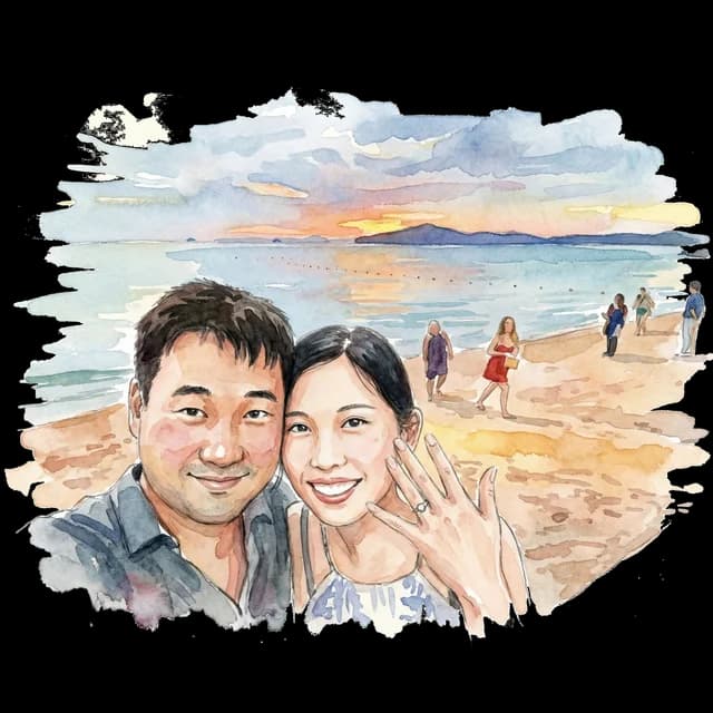 Pius and Renny with a beach ring